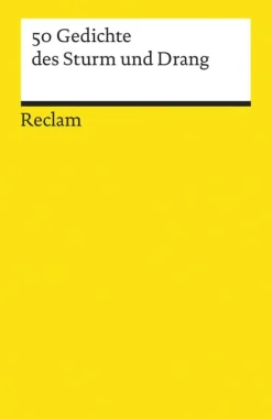50 Gedichte des Sturm und Drang*Reclam Verlag Hot
