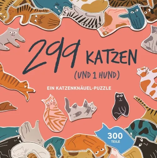 Laurence King Verlag GmbH Familien- & Gesellschaftsspiele|Puzzles & Puzzlezubehör*299 Katzen (und 1 Hund). Puzzle 300 Teile