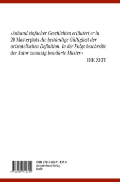 Autorenhaus Verlag Literaturwissenschaft-20 Masterplots - Die Basis des Story-Building in Roman und Film