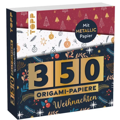 frechverlag GmbH Bastelpapier & Origami-350 Origami-Papiere - Weihnachten