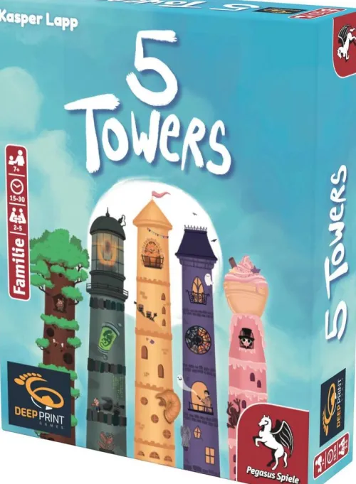 Pegasus Spiele GmbH Familien- & Gesellschaftsspiele*5 Towers (Deep Print Games)