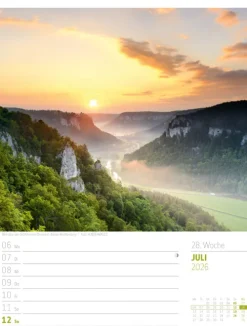 Ackermann Kunstverlag Wochenkalender-Abenteuer Deutschland Wochenplaner Kalender 2026 | Naturparadiese