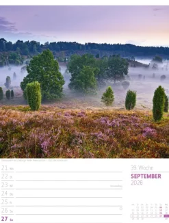 Ackermann Kunstverlag Wochenkalender-Abenteuer Deutschland Wochenplaner Kalender 2026 | Naturparadiese