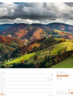 Ackermann Kunstverlag Wochenkalender-Abenteuer Deutschland Wochenplaner Kalender 2026 | Naturparadiese