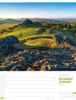 Ackermann Kunstverlag Wochenkalender-Abenteuer Deutschland Wochenplaner Kalender 2026 | Naturparadiese