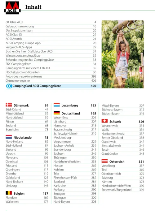 Hallwag Karten Verlag Camping-ACSI Campingführer Deutschland 2026