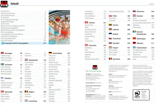 Hallwag Karten Verlag Camping-ACSI Campingführer Europa 2026