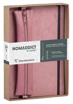 Age Bag, Set Nomaddict, Notizbuch A5 My.essential liniert + Federmäppchen, rosa*Quo Vadis New