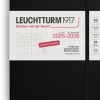 LEUCHTTURM1917 Wochenkalender*Akademischer Wochenplaner Medium (A5) 2026, 18 Monate, Schwarz, Deutsch