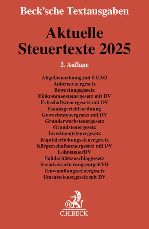 C.H. Beck Jura-Aktuelle Steuertexte 2025