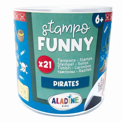 Aladine Stempel & -Kissen*- Kinder Stempel Funny Piraten
