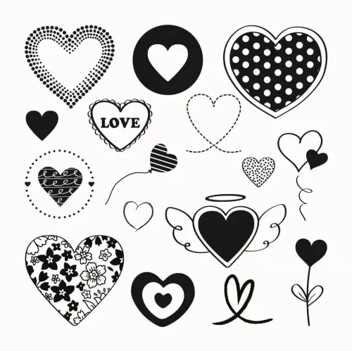 Aladine Stempel & -Kissen-- Kinder Stempel Funny Herzen