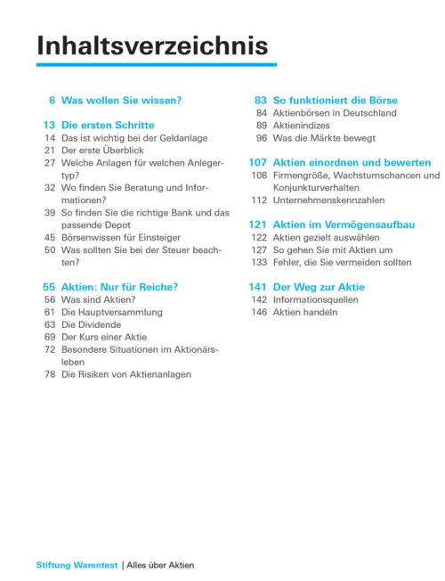 Alles über Aktien*Stiftung Warentest Clearance