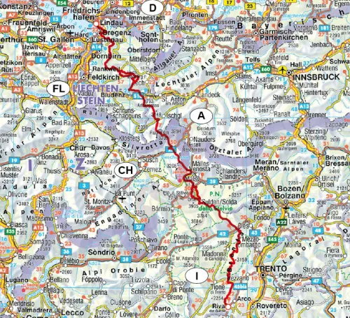 Alpenüberquerung Bodensee - Gardasee*Bergverlag Rother Discount