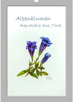 Calvendo Wandkalender*Alpenblumen Aquarelle aus Tirol (Wandkalender 2026 DIN A3 hoch), Monatskalender