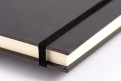 Anaconda Notizbuch/Notebook/Blank Book, punktiert, textiles Gummiband, schwarz, Hardcover (A5), 120g/m² Papier*Anaconda Verlag Online