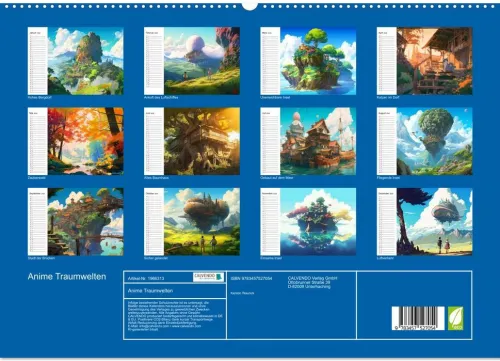 Calvendo Wandkalender*Anime Traumwelten (hochwertiger Premium Wandkalender 2026 DIN A2 quer), Kunstdruck in Hochglanz