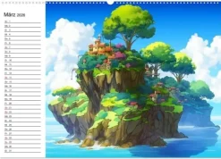 Calvendo Wandkalender*Anime Traumwelten (hochwertiger Premium Wandkalender 2026 DIN A2 quer), Kunstdruck in Hochglanz