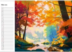 Calvendo Wandkalender*Anime Traumwelten (hochwertiger Premium Wandkalender 2026 DIN A2 quer), Kunstdruck in Hochglanz