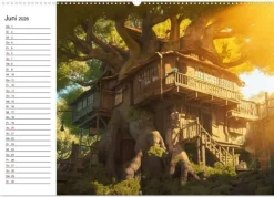 Calvendo Wandkalender*Anime Traumwelten (hochwertiger Premium Wandkalender 2026 DIN A2 quer), Kunstdruck in Hochglanz