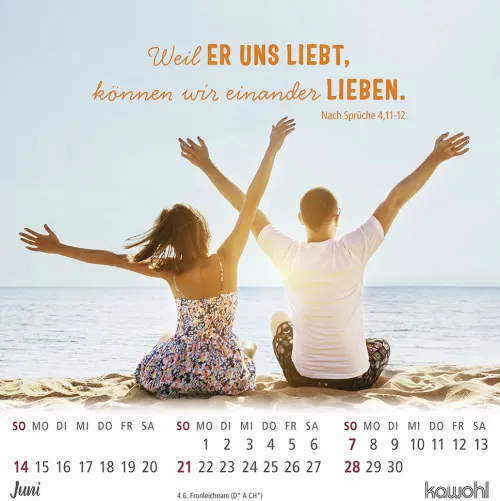 Kawohl Postkartenkalender*Ankommen & leben 2026