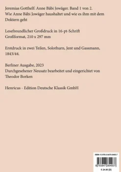 Henricus - Edition Deutsche Klassik GmbH, Berlin Großdruck-Anne Bäbi Jowäger (Großdruck)