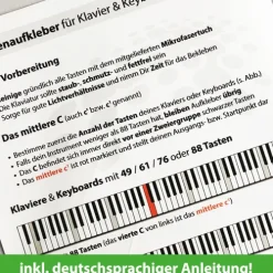 ARTIST AHEAD® Noten Aufkleber für Klavier & Keyboard*Artist Ahead Musikverlag Discount