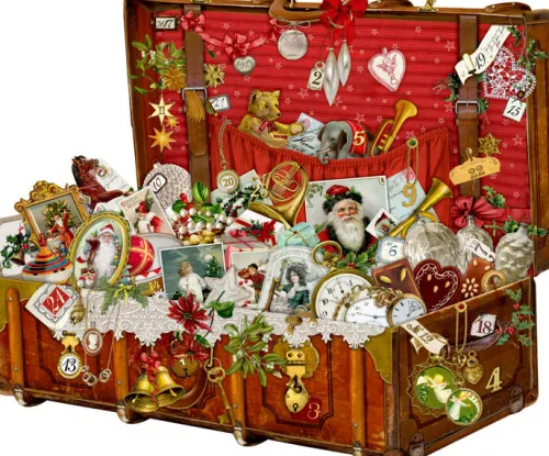 A3-Wandkalender Weihnachtskoffer*Coppenrath Online