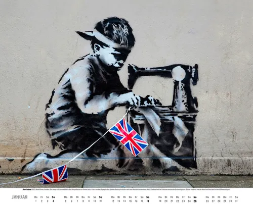 Heel Verlag Wandkalender-Banksy Kalender 2026 Premium XXL-Posterkalender