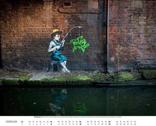 Heel Verlag Wandkalender-Banksy Kalender 2026 Premium XXL-Posterkalender