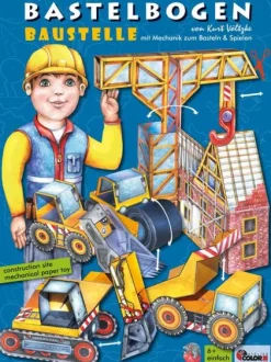 Baustelle Bastelbogen Baufahrzeuge basteln Ausschneidebogen*Atelier Color