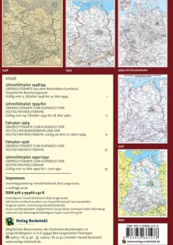 Übersichtskarten der Deutschen Reichsbahn 1948 - 1959 - 1969 - 1976 - 1990*Rockstuhl Verlag Online