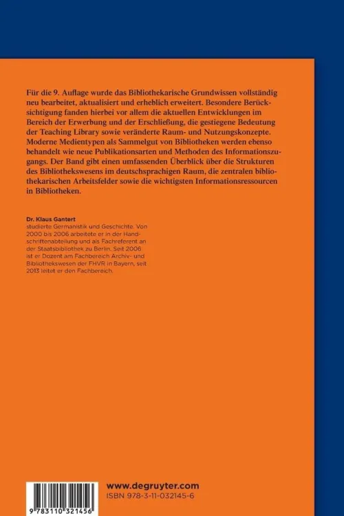 Gruyter, de Saur Medienwissenschaft*Bibliothekarisches Grundwissen