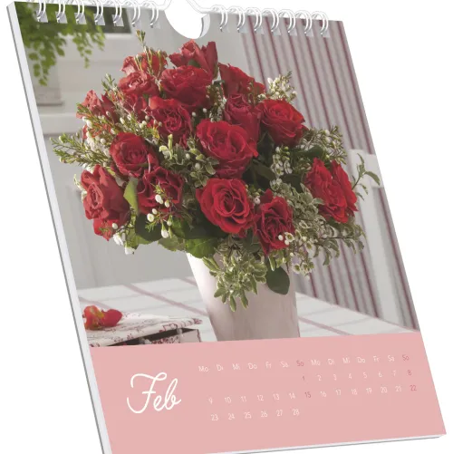 Neumann Verlage GmbH & Co Postkartenkalender*Blumengrüße 2026 - Postkartenkalender 16x17 cm - Blumen - zum Aufstellen oder Aufhängen - Monatskalendarium - Gadget - Mitbringsel - Alpha Edition