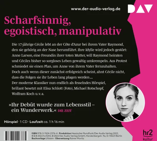 Bonjour tristesse*Der Audio Verlag GmbH New