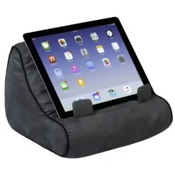 Bookchair Vertrieb Lesen & Geschichten-Bookcouch Grau | Lesekissen für Bücher und Tablets | Buchständer | Tablethalter | Lesehillfe | Deutsche Ausgabe