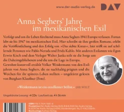 Der Audio Verlag, DAV Romane·Biografische Romane-Brennendes Licht. Anna Seghers in Mexiko,4 Audio-CD
