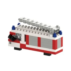 Schäfer Toy Company GmbH Postkarten*BRIXIES 220045 - Postkarte Feuerwehr, 3D Konstruktionsbausatz aus Ministeinen, 133 Teile
