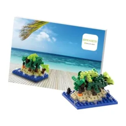 BRIXIES 220047 - Postkarte Happy Holiday, 3D Konstruktionsbausatz aus Ministeinen, 95 Teile*Schäfer Toy Company GmbH