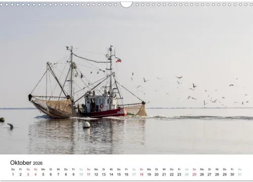 Büsum - Urlaub an der Nordsee (Wandkalender 2026 DIN A3 quer), Monatskalender*Calvendo Best