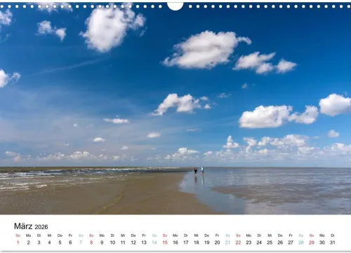 Büsum - Urlaub an der Nordsee (Wandkalender 2026 DIN A3 quer), Monatskalender*Calvendo Best