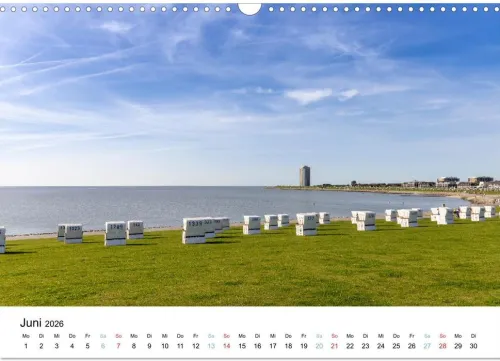 Büsum - Urlaub an der Nordsee (Wandkalender 2026 DIN A3 quer), Monatskalender*Calvendo Best