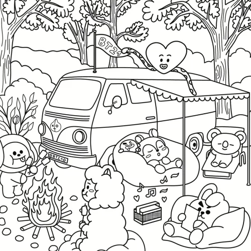 frechverlag GmbH Artbooks & Handbücher-BT21 Color the Universe