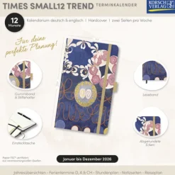 Korsch Verlag GmbH Buchkalender-Buchkalender Times Small12 Trend Hilma af Klint 2026