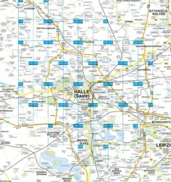 Barthel Dr. Karten & Atlanten-Buchstadtplan Halle (Saale) , Merseburg und Umgebung 1 : 20 000