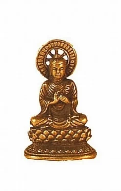 Saraswati Achtsamkeit & Gesundheit-Buddha Messing 3 cm
