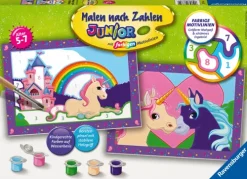 Ravensburger Spieleverlag Basteln & Kreatives-Bunte Einhornwelt Malen nach Zahlen Junior