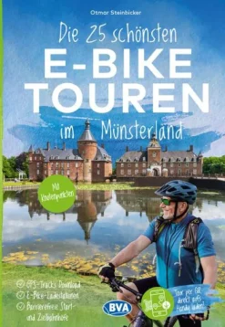 BVA Die 25 schönsten E-Bike Touren im Münsterland mit Knotenpunkten*BVA Bielefelder Verlag Discount
