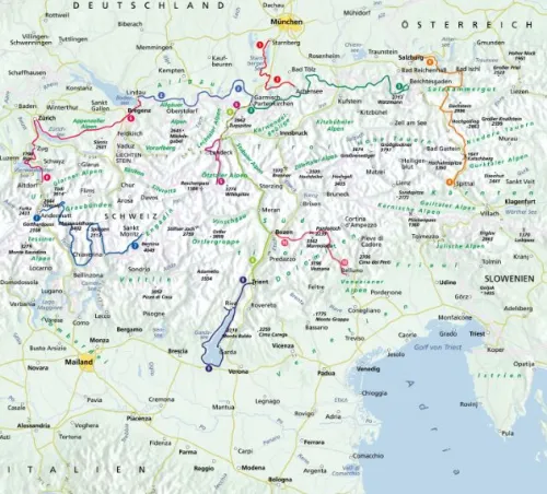 Bruckmann Verlag GmbH Wandern & Radfahren-Cabrio-Routen durch die Alpen
