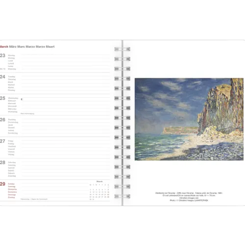Neumann Verlage GmbH & Co Buchkalender*Claude Monet 2026 - Diary - Buchkalender - Taschenkalender - Kunstkalender - 16,5x21,6